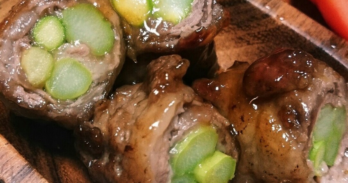 アスパラ牛肉巻き♪照り焼きしょうが風味！ by このら＊ 【クックパッド】 簡単おいしいみんなのレシピが356万品
