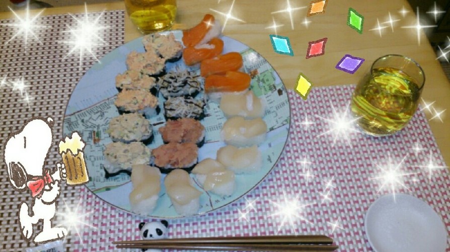 ☺楽しい！美味！✨お寿司ホームパーティーの画像