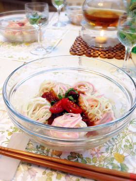 あんにゃの七夕ジュレ素麺♡