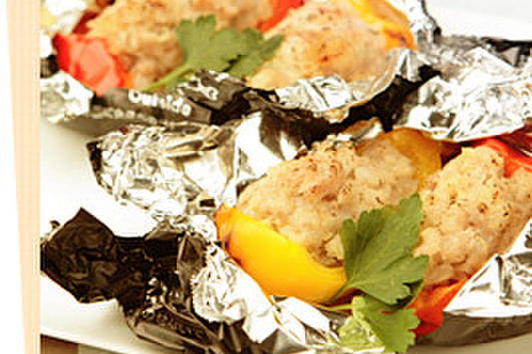 パプリカの肉詰めホイル焼き レシピ 作り方 By 東洋アルミ クックパッド 簡単おいしいみんなのレシピが360万品