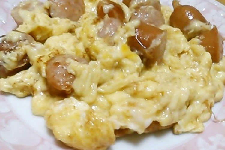 ウィンナー入りスクランブルエッグ レシピ 作り方 By 単 クックパッド