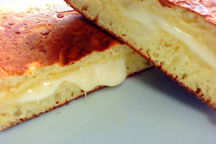 中からとろ りはちみつチーズホットケーキ レシピ 作り方 By こたろろ98 クックパッド