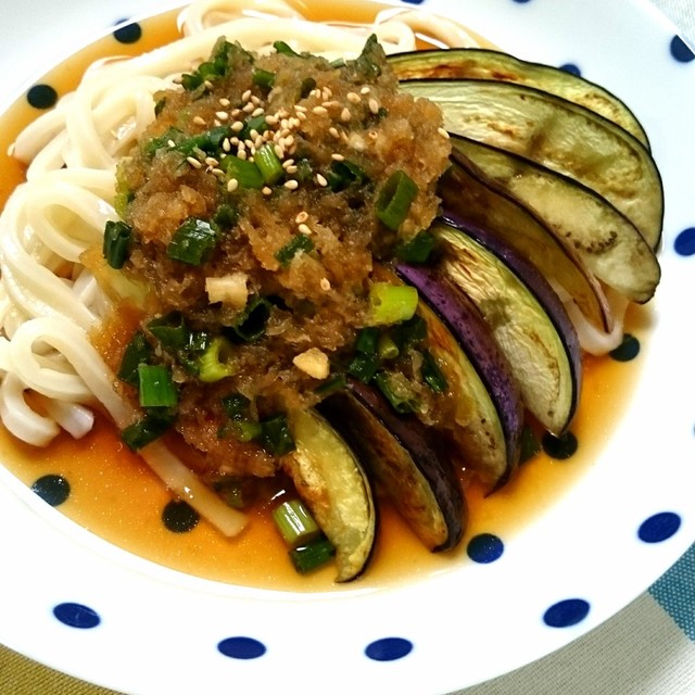茄子をのっけたおろし温うどん レシピ 作り方 By Mimioon クックパッド