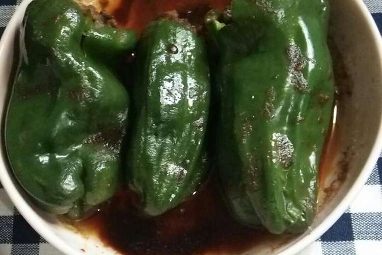 夫も大絶賛 切らないピーマンの肉詰め レシピ 作り方 By 猫のび クックパッド 簡単おいしいみんなのレシピが349万品
