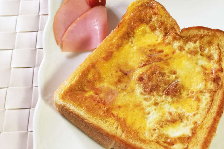くりぬき食パンでハムチーズエッグトースト レシピ 作り方 By まこさんど クックパッド 簡単おいしいみんなのレシピが363万品