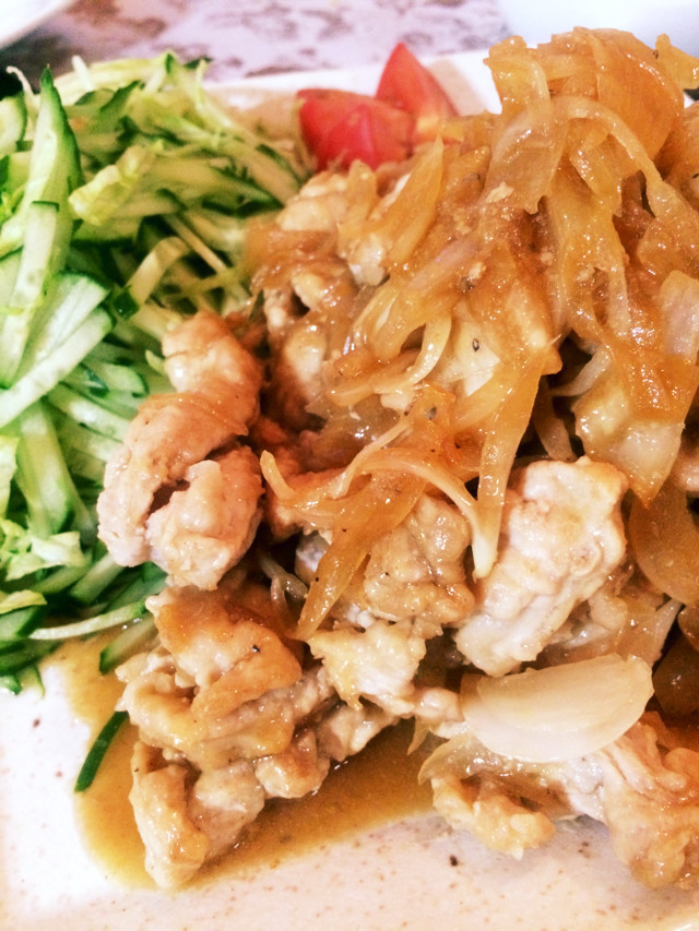ピリッと☆豚コマ肉で生姜焼きの画像
