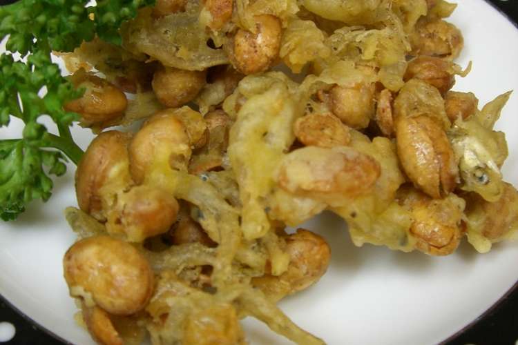 豆まきの余ったお豆で 炒り大豆のかき揚げ レシピ 作り方 By えいとさん クックパッド