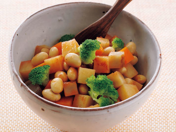 野菜と大豆のトマトの煮びたし