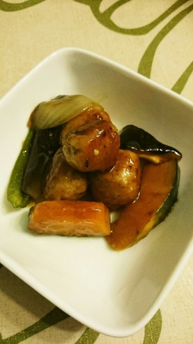 揚げない肉団子 しょうゆ甘酢