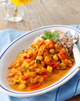 夏野菜たっぷり朝カレー