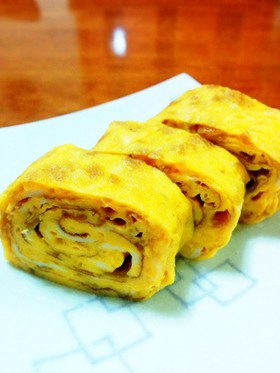 夏の冷え対策にも♪生姜の佃煮で玉子焼き
