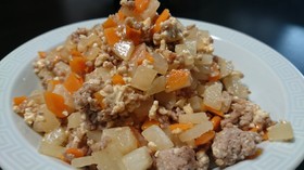豚挽き肉・大根のオイスターキムチ炒め