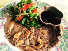 簡単旨い♡レモンわさび醤油ステーキソース