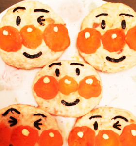 簡単☆アンパンマン ハンバーグ キャラ弁