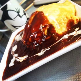 バターライスでつくるオムライス