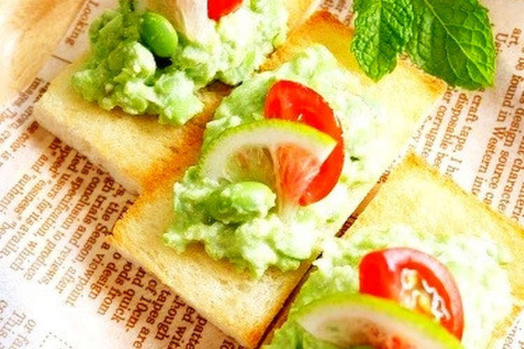枝豆ディップのオープンサンド レシピ 作り方 By Aprea クックパッド 簡単おいしいみんなのレシピが352万品