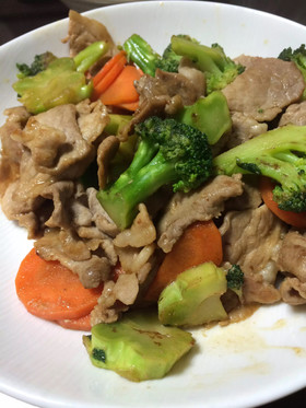 簡単!豚肉とブロッコリーの中華炒め