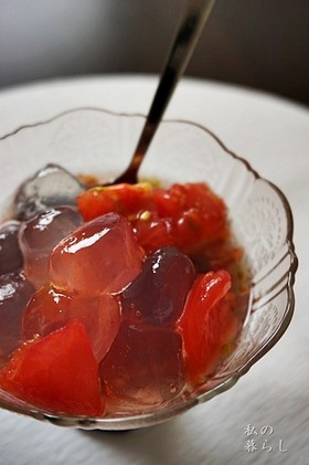 トマトシロップdeわらびもち