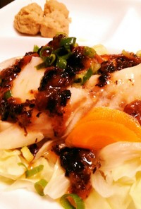 スチーマーで簡単！鱈と野菜の梅タレタレ