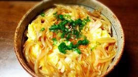 節約!ふわふわ卵のもやしあんかけ丼!