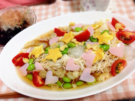 簡単!子供も一緒につくれる★七夕お素麺