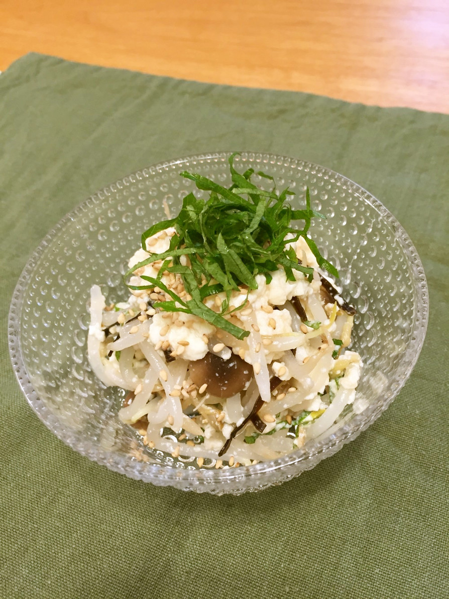 水切り豆腐で白和え風もやしサラダの画像