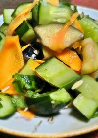 夏野菜の和風サッパリサラダ