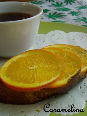 朝食に*オレンジトースト