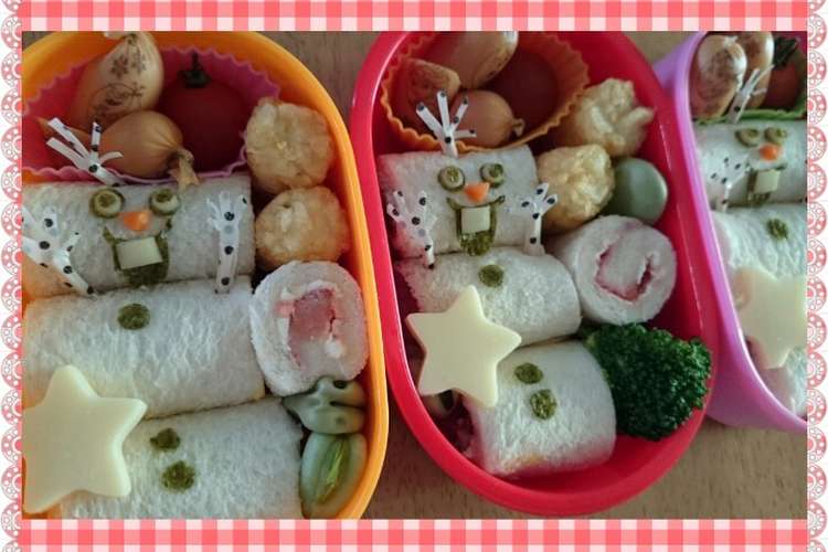 簡単 ロールサンドイッチでオラフキャラ弁 レシピ 作り方 By 柚羽 4児ママ クックパッド 簡単おいしいみんなのレシピが357万品
