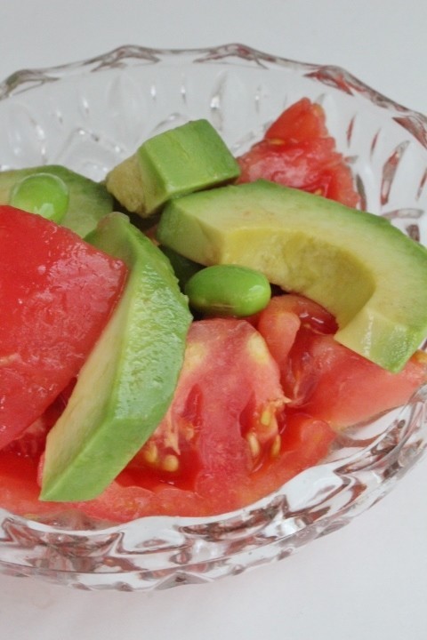 梅シロップ甘酢deトマトアボカドのサラダの画像