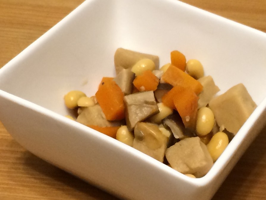 お豆を取ろう‼︎高野豆腐と大豆の煮物の画像