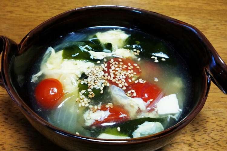 簡単 美味しい トマトのさっぱりスープ レシピ 作り方 By るぅ クックパッド 簡単おいしいみんなのレシピが352万品