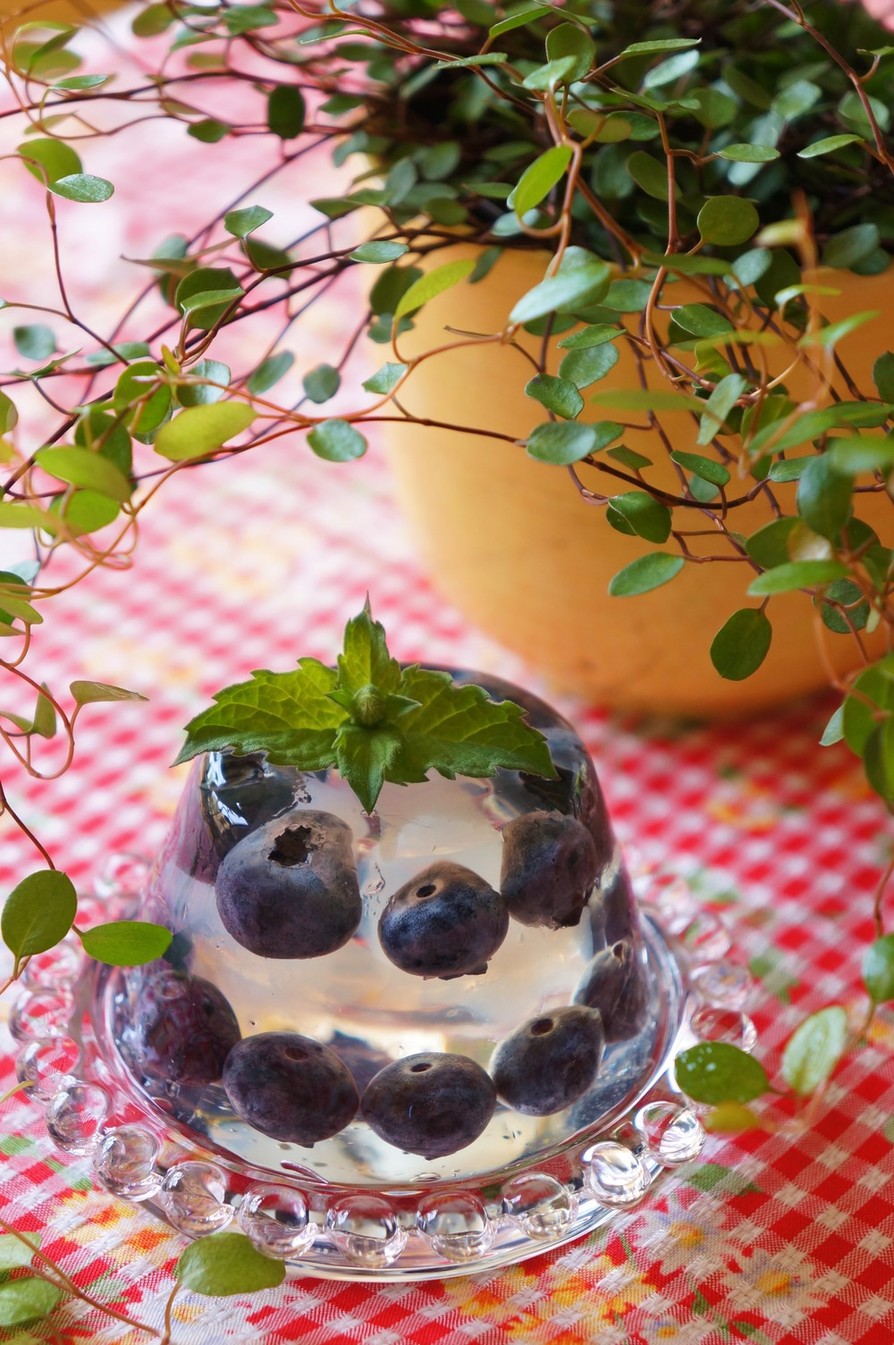 ブルーベリーゼリーサラダのレシピ