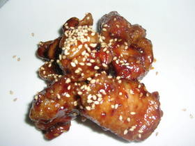 鶏肉甘辛ごまがらめ
