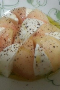 桃とモッツァレラの前菜