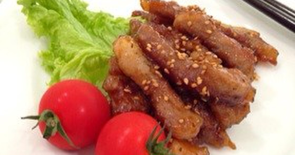 やみつき 厚切り豚肩ロース甘辛スティック レシピ 作り方 By Mari クックパッド 簡単おいしいみんなのレシピが350万品