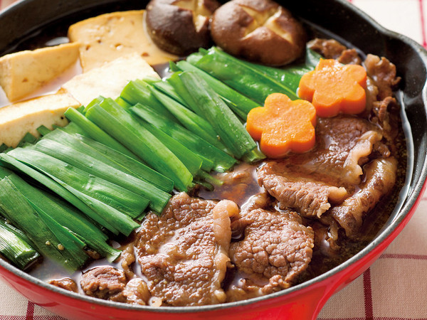 牛肉とにらのすき焼き風