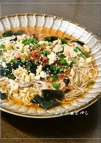 辛梅つゆのぶっかけ素麺