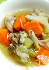 豚肉と野菜のガッツリ中華スープ