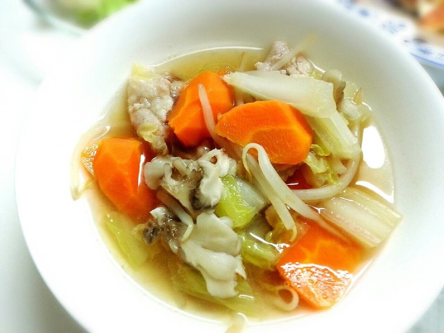 豚肉と野菜のガッツリ中華スープの画像