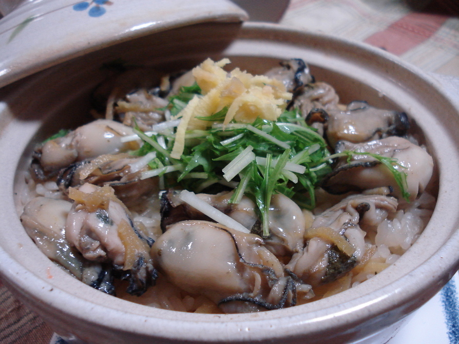 ☆牡蠣の土鍋ご飯☆の画像
