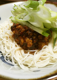 素麺でジャージャー麺