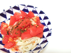 簡単!トマトとポン酢でさっぱり素麺