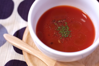 簡単！トマトのスープの写真
