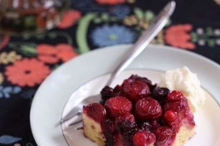 チェリー ベリーのアーモンドケーキ レシピ 作り方 By Kt121 クックパッド 簡単おいしいみんなのレシピが356万品