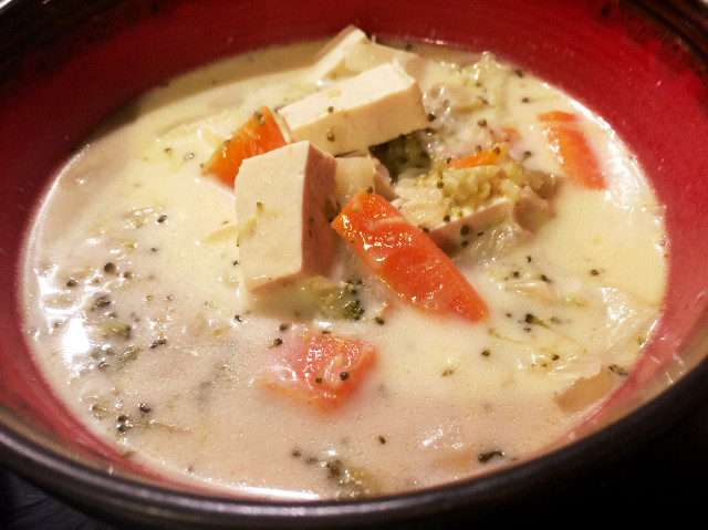 まろやか豆乳豆腐スープの画像