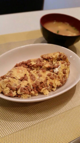 ★我が家の定番★なったま(納豆卵焼き)