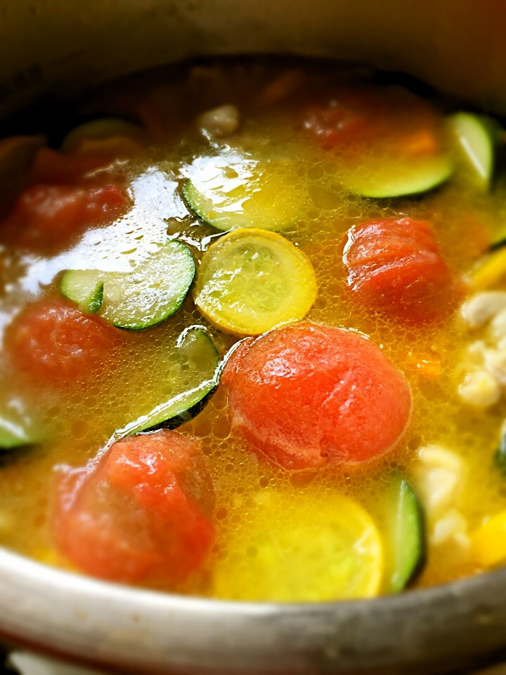 野菜たっぷりピリとろスープの画像