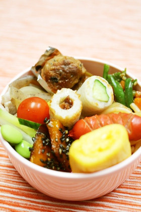 夏のお弁当に✿梅キュウちくわ