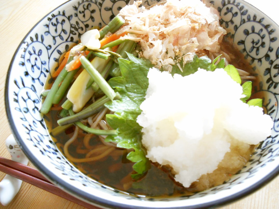 冷凍麺で簡単☆山菜おろしそばの画像